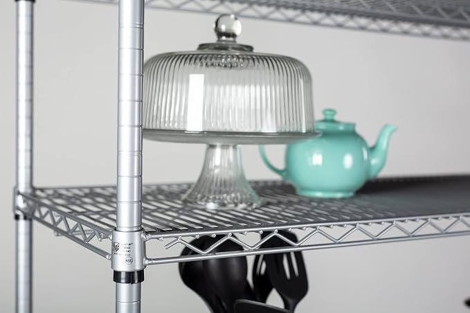 Omega 36" Deep x 60" Wide x 86" High 3 Tier Gray Starter Shelving Unit - Image 4