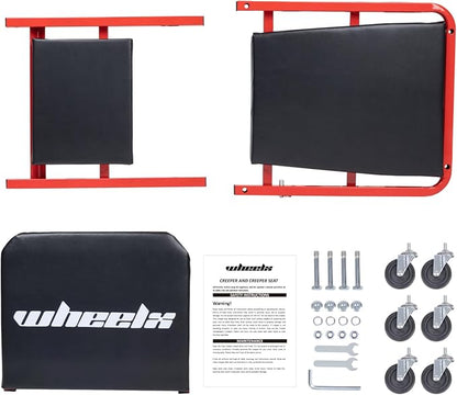 Mechanic Creeper 36 inches 3-in-1 Mode Z Seat 340lbs Capacity, Foldable Garage - Image 8