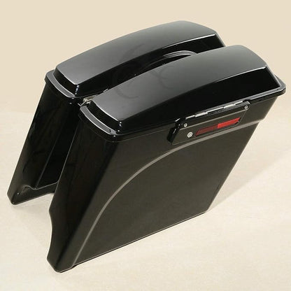 XFMT Hard Saddlebags + Chrome Conversion Brackets Compatible - Image 2