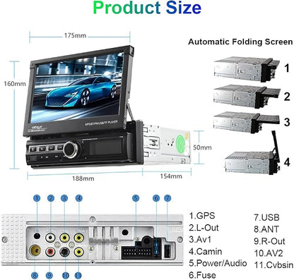 Hikity Single Din Touchscreen Car Stereo 7 Inch Touch Screen Car Radio - Image 2