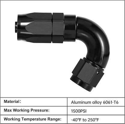 EVIL ENERGY 8AN 120 Degree One Piece Full Flow Hose End Fitting Swivel - Image 3
