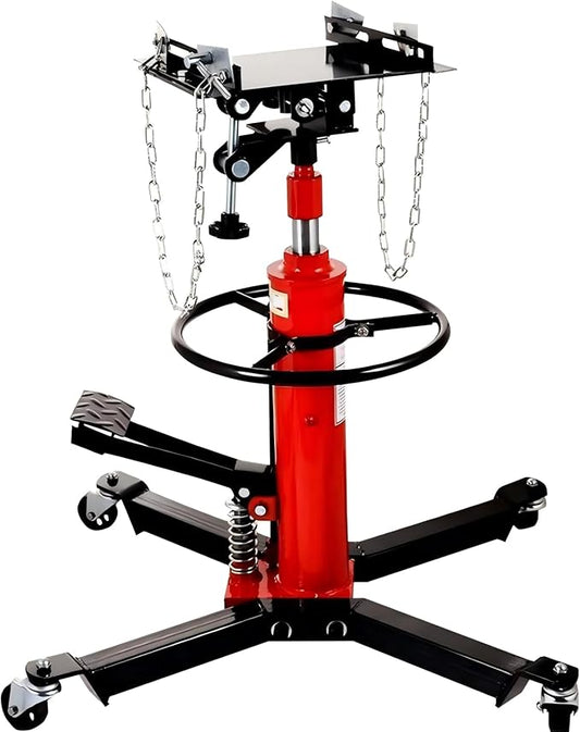 Transmission Jack 1660 lbs/ 0.75 Ton Capacity Hydraulic Telescopic Transmission by EVGTTI