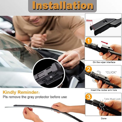 AUTOBOO 24"+19" Windshield Wipers Blades Replacement - Image 4