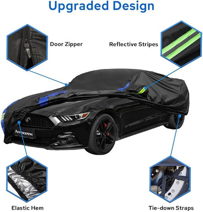 Avecrew for Ford Mustang Car Cover Waterproof All Weather for Automobiles - Image 3