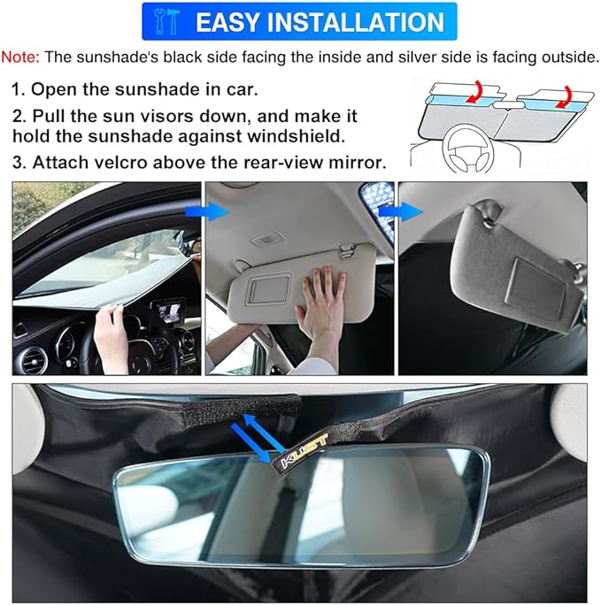 KUST Windshield Sun Shade for BMW i3 2014-2022 Accessories Window Sunshade Sun - Image 6