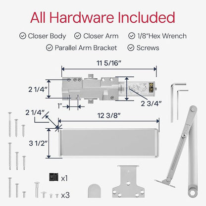 Lawrence Extra Heavy Duty Door Closer Commercial Grade 1 - Image 6