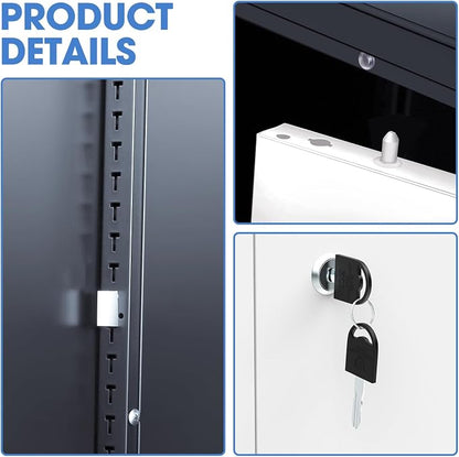 DNA MOTORING 36'' Metal Storage Cabinet, Locking Tool Cabinet - Image 7