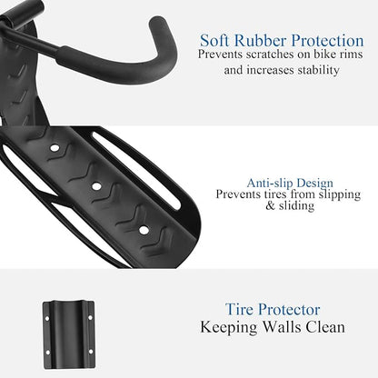 Garage Bike Rack Wall Mount, Bike Hanger Hooks, Heavy Duty Vertical Bicycle - Image 3