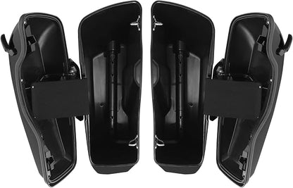 XFMT Motorcycle 4" Stretched Hard Saddlebags Bags Fit - Image 6