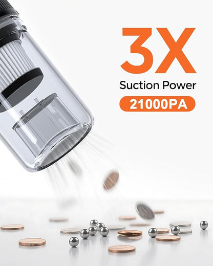 Car Vacuum Portable Cordless, 21000PA Handheld High Power Suction & Blower - Image 4