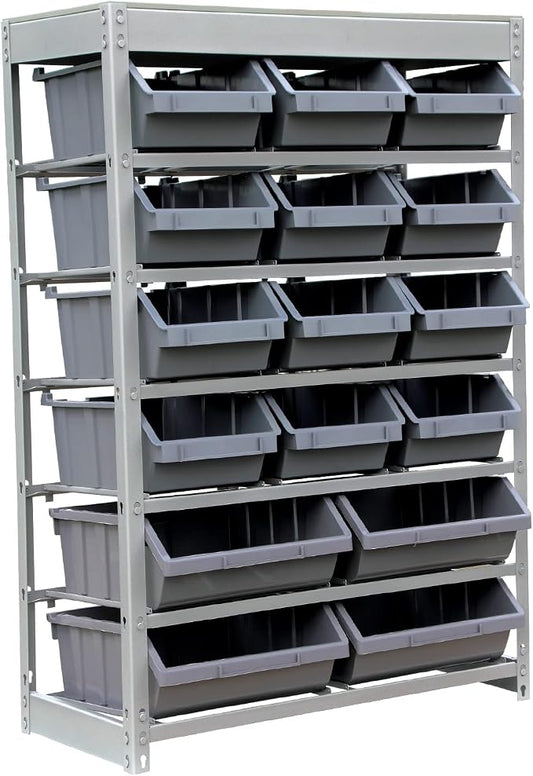 King's Rack Bin Rack Storage System Heavy Duty Steel Rack Organizer Shelving by Unknown