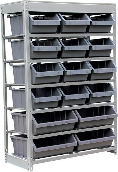 King's Rack Bin Rack Storage System Heavy Duty Steel Rack Organizer Shelving - Image 4