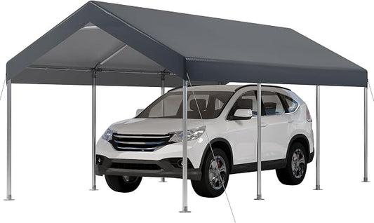 10X20 Ft Heavy Duty Carport Canopy, Portable Garage, Car Tents, Reinforced by BouPower