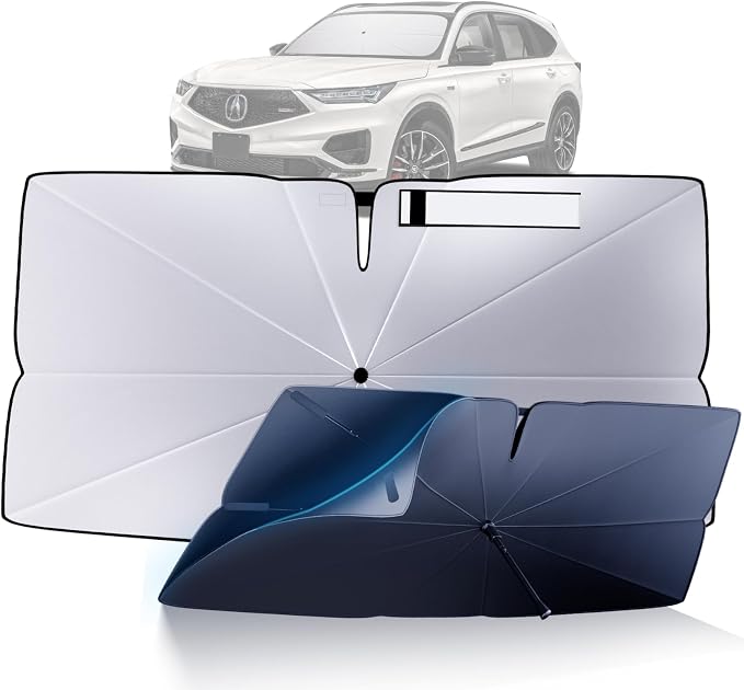 Windshield Sun Shade Umbrella for 2022-2025 Acura MDX Accessories: Custom Fit by HIMUMOY