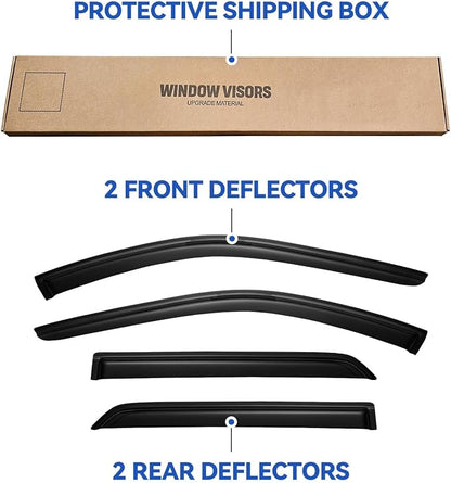 Window Visors Rain Guards for 2011-2025 Dodge Durango, Out-Channel Window Vent - Image 5