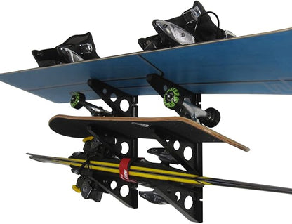 StoreYourBoard Ski Wall Rack – Horizontal Ski Rack Wall Mount, Holds 3 Pairs of - Image 6