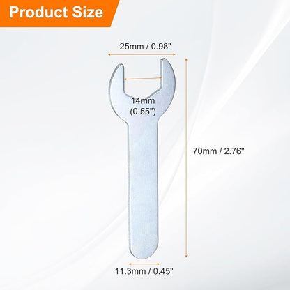 HARFINGTON 10pcs Small Wrench 14x70x1.5mm Metric U-Shaped Single Open Ended - Image 2