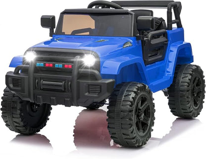 JOYMOR Ride on Truck with Remote Control, 4 Wheels 12V Battery Powered Kids Car by JOYMOR