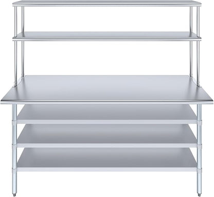 Amgood 24" x 72" Stainless Steel Work Table - Image 2
