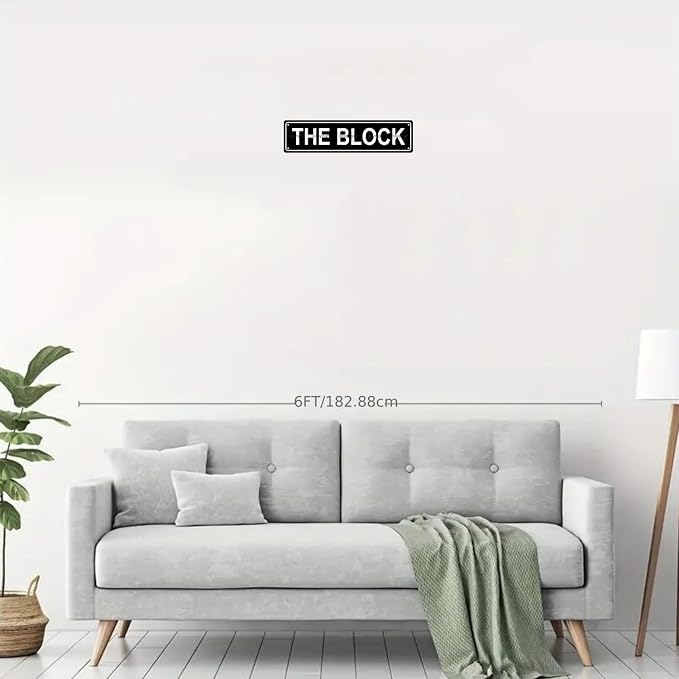 THE BLOCK SPACE Metal Tin Street Sign Bar Cafe Garage Cave Home Room Wall - Image 3