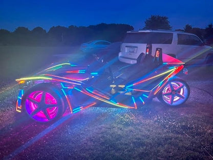 3PCS 4FT Quad Row Brightest Chasing Dream Color LED Light Strips - Image 9