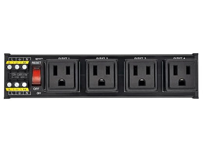 DIN Rail Mount AC 120V NEMA 5-15R 4 Receptacles Outlet Power Strip Module by OONO