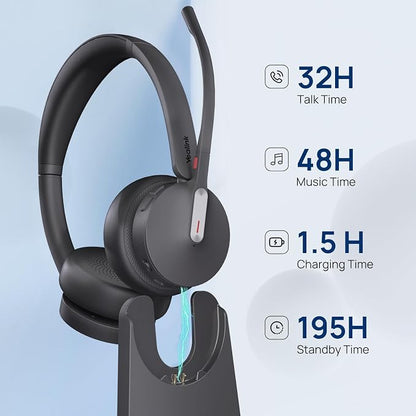 Yealink WH64 Hybrid DECT& Bluetooth Wireless Headset, 492ft Range Mono Teams UC - Image 4