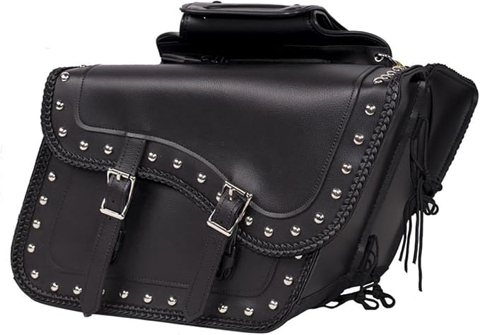 GARGOYLE BELLS Motorcycle Saddle Bags Synthetic Leather Motorcycle Luggage Bag - Image 7