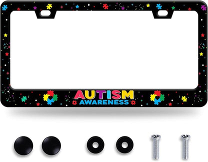 Autism Awareness License Plate Frame License Plate Stainless Steel Parts by GORSNKYE