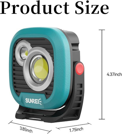LED Rechargeable Magnetic Work Light SUNREI Mechanic Light Power Bank 180° - Image 2