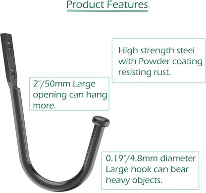 Wall Hooks Coat Hook Robe Hanging Robe & Towel Hooks, Utility Hooks Indoor - Image 3