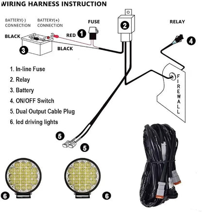BIGLION.X 6-Inch Round LED Offroad Light 2pcs 210W 32000LM Super Bright Spot - Image 6