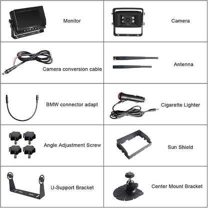 Haloview MC7108 Wireless RV Backup Camera System 7'' Monitor Built in DVR Rear - Image 8