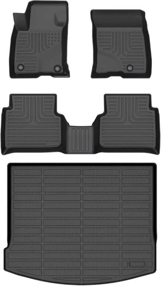Wayhigh-All Weather Floor Mats and Cargo Mat Set Fit by Wayhigh
