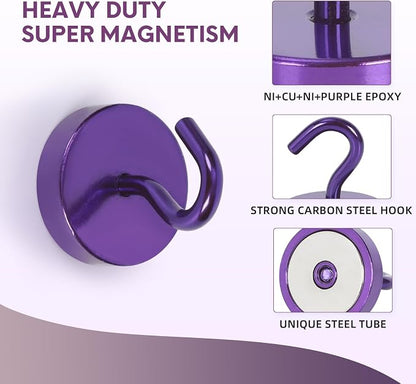 Neosmuk Magnetic Hooks, Cruise Ship Essentials, 80lb+ Heavy Duty Magnetic Hooks - Image 5
