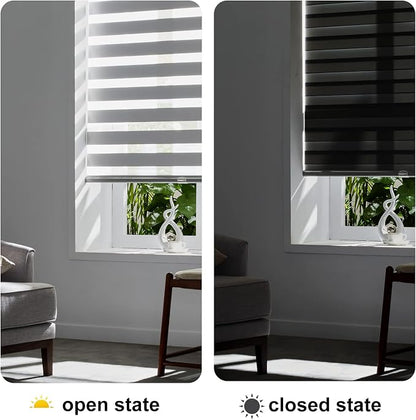 Persilux Cordless Zebra Blinds for Windows Free-Stop Roller Windows Shades Dual - Image 5