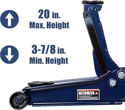 TCE Hydraulic Floor Jack with Dual Quick Lift Pump, 4 Ton Capacity, Lifting - Image 2