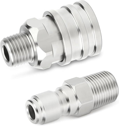 TAISHER 12PCS 304 Stainless Steel Pressure Washer Adapter Kit, Quick Connect - Image 6