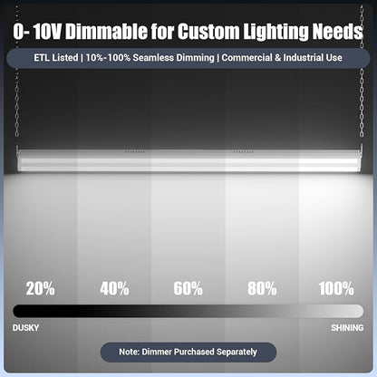 LED Linear Shop Lights 300W, 45000LM Led High Bay Lights 5000K Daylight 120-277V - Image 3