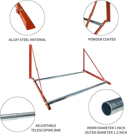 Foozet Heavy Duty Adjustable Wall Mounted Tire Rack - Image 3