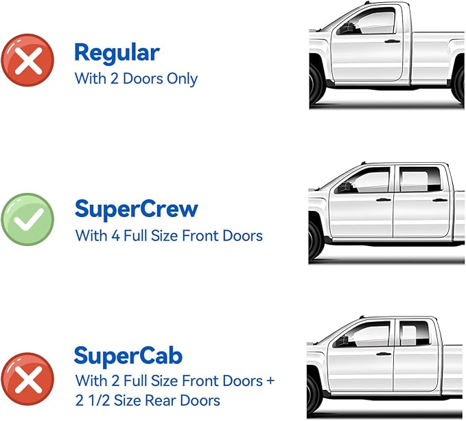Window Visors Rain Guards for 2019 2020 2021 2022 2023 Ford Ranger Supercrew - Image 2