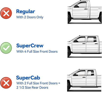 Window Visors Rain Guards for 2019 2020 2021 2022 2023 Ford Ranger Supercrew - Image 2