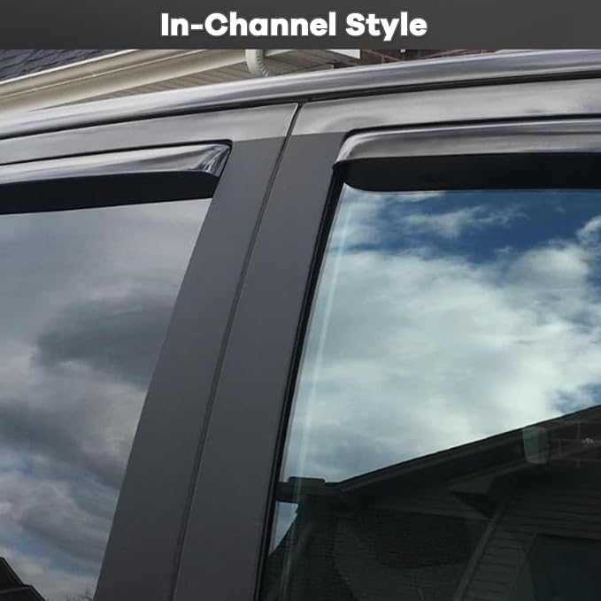 in-Channel Rain Guards Fit for 2020-2025 Chevrolet Silverado/GMC Sierra - Image 3