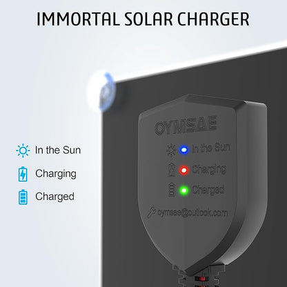 OYMSAE 10W Solar Car Battery Charger Portable 12V Trickle Battery Charger & - Image 6