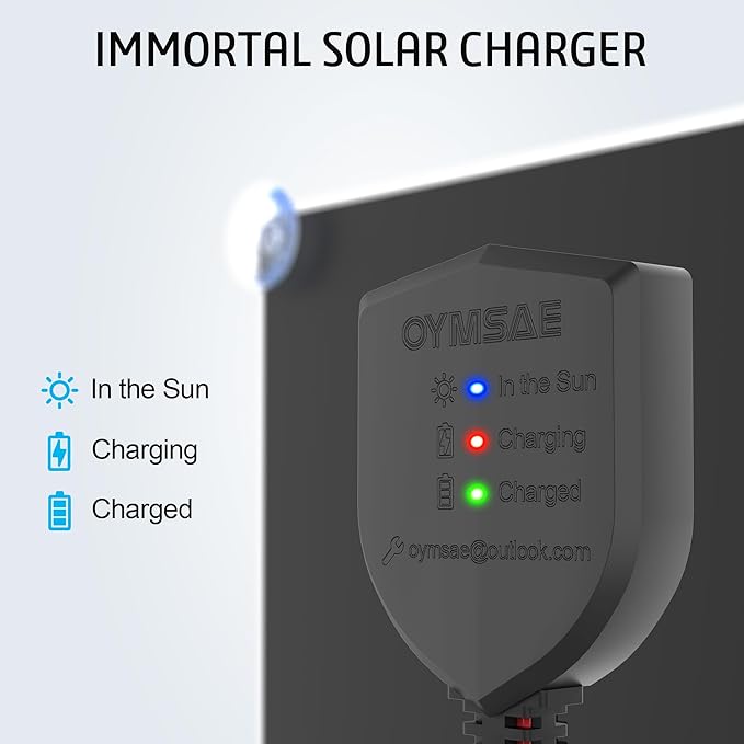 OYMSAE 5W 12V Solar Car Battery Charger Portable Waterproof Solar Power Battery - Image 6