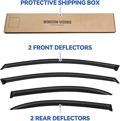 Window Visors Rain Guards for 2006 2007 2008 2009 2010 2011 Honda Civic - Image 5
