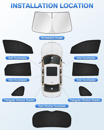 Sunshades for Hyundai Tucson 2016-2021 Accessories Windshield Sun Shade Side - Image 5