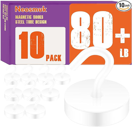 Neosmuk Magnetic Hooks, Cruise Ship Essentials, 80lb+ Heavy Duty Magnetic Hooks by Neosmuk
