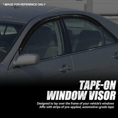 Auto Dynasty 4Pcs Carbon Fiber Pattern Window Visors Compatible - Image 3