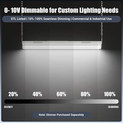 LED Linear Shop Lights 150W, 22500LM Led High Bay Lights 5000K Daylight 120-277V - Image 3